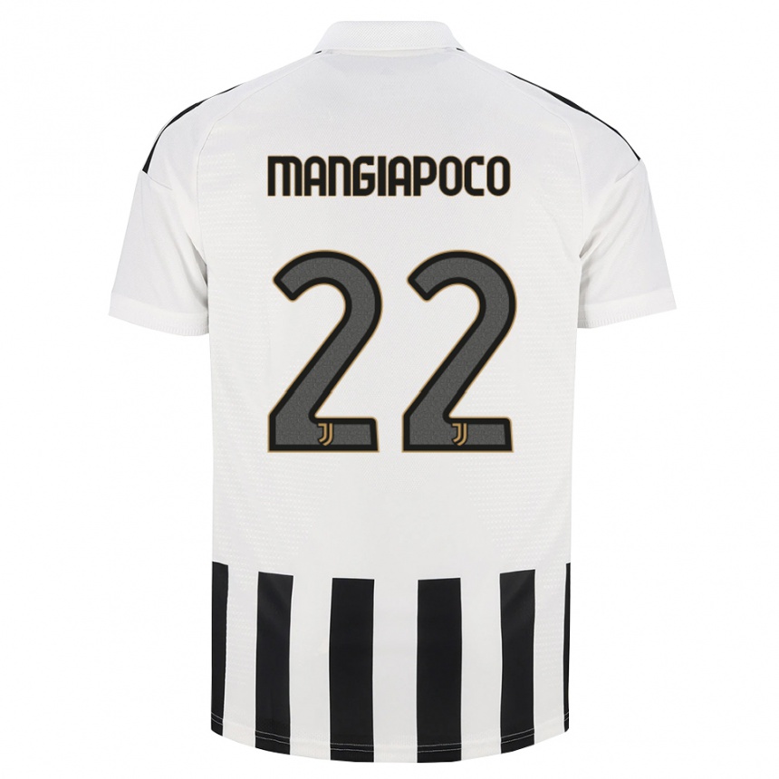 ילדים כדורגל Stefano Mangiapoco #22 שחור לבן חום ג'רזי ביתית 2026/27