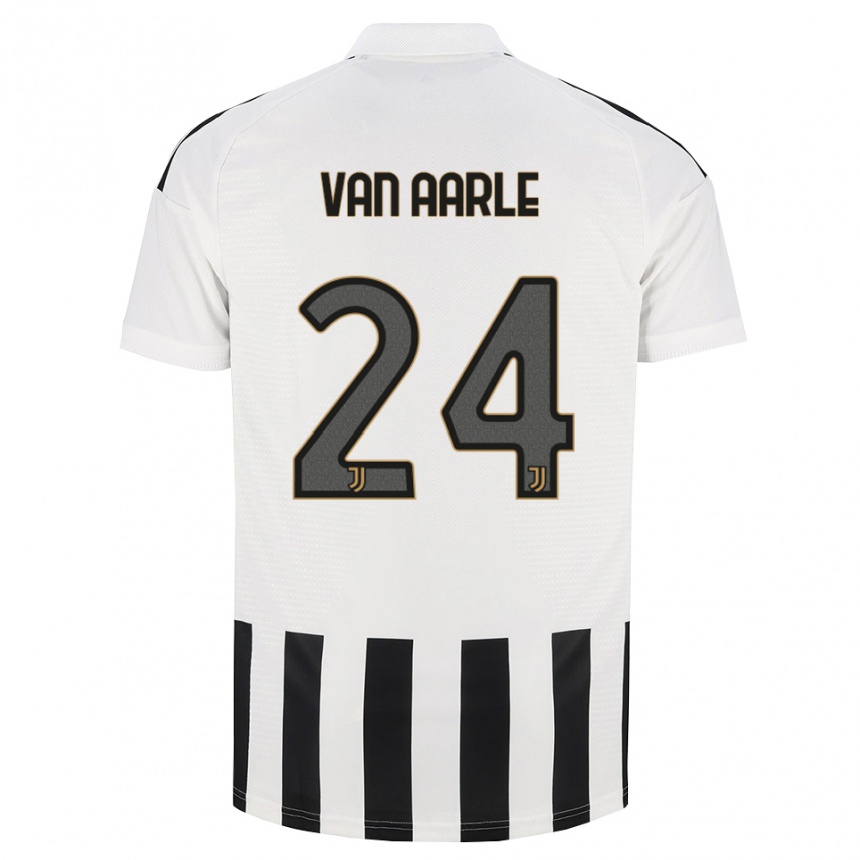 ילדים כדורגל Shane Van Aarle #24 שחור לבן חום ג'רזי ביתית 2026/27