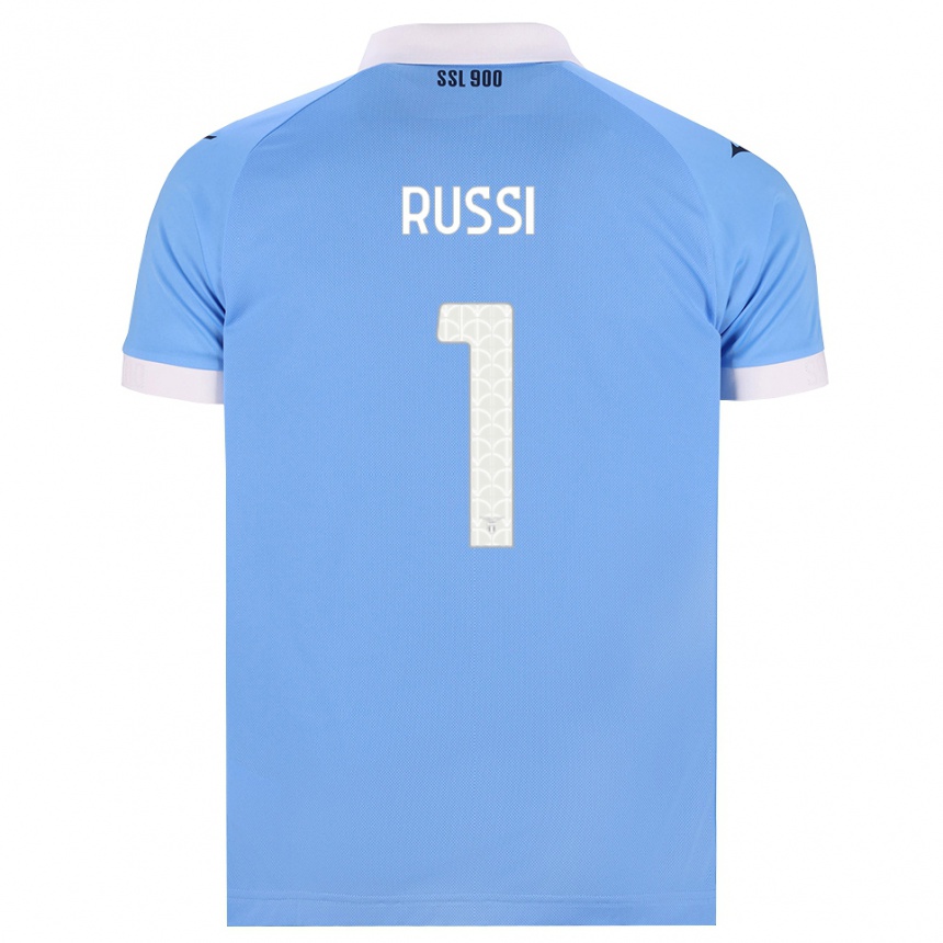 ילדים כדורגל Gabriele Russi #1 כחול שמיים שחור לבן ג'רזי ביתית 2026/27