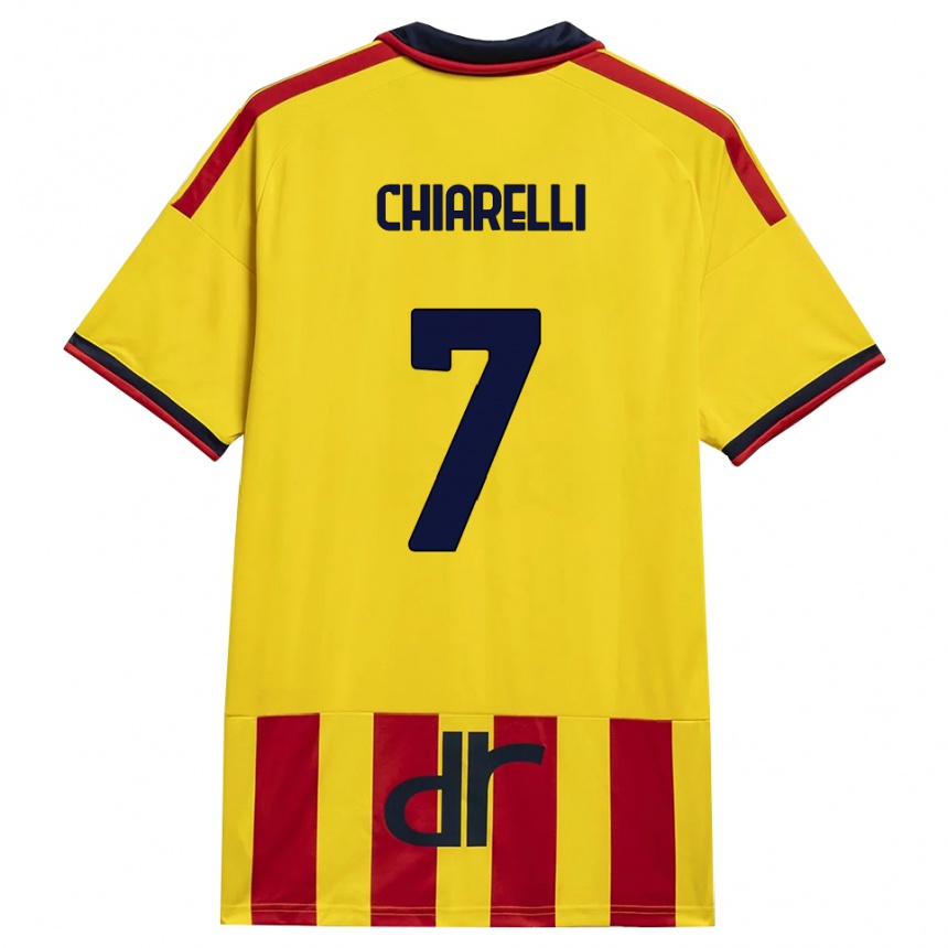 ילדים כדורגל Donato Chiarelli #7 צהוב אדום ג'רזי ביתית 2026/27