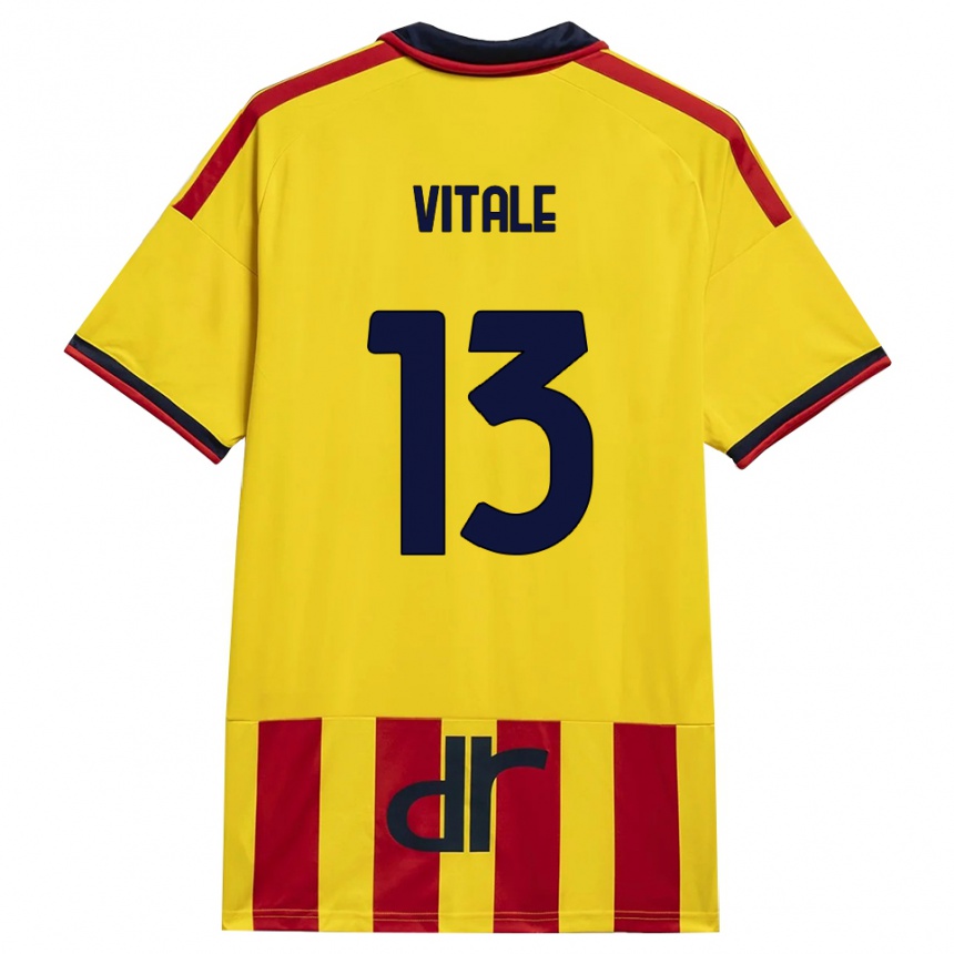 ילדים כדורגל Leonardo Vitale #13 צהוב אדום ג'רזי ביתית 2026/27