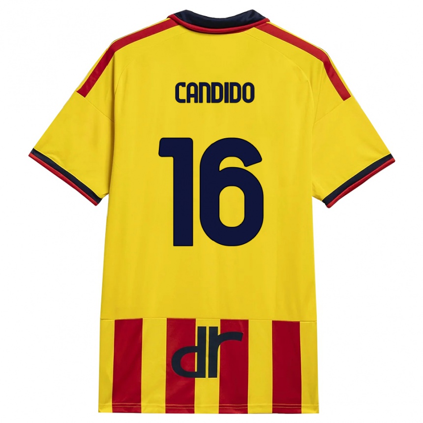 ילדים כדורגל Filippo Candido #16 צהוב אדום ג'רזי ביתית 2026/27