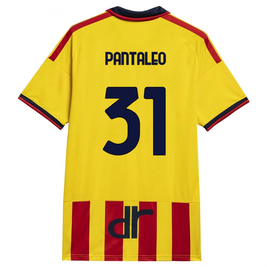 ילדים כדורגל Dario Pantaleo #31 צהוב אדום ג'רזי ביתית 2026/27