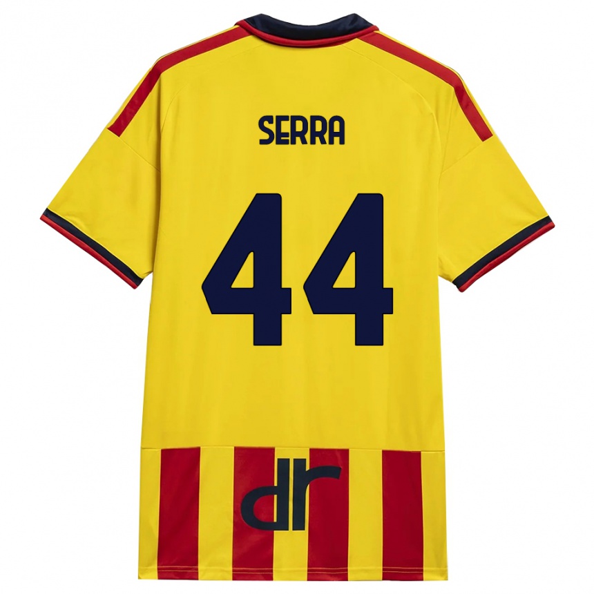 ילדים כדורגל Francesco Serra #44 צהוב אדום ג'רזי ביתית 2026/27