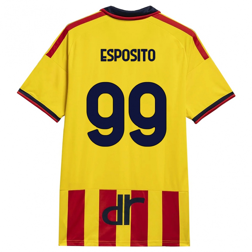 ילדים כדורגל Pasquale Esposito #99 צהוב אדום ג'רזי ביתית 2026/27