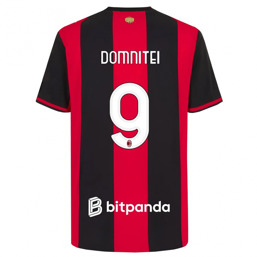 ילדים כדורגל Francesco Domniței #9 אדום שחור לבן ג'רזי ביתית 2026/27 ילדים כדורגל Francesco Domniței #9 אדום שחור לבן ג'רזי ביתית 2026/27