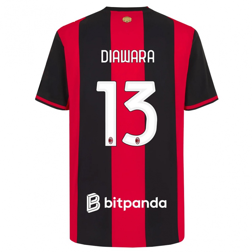 ילדים כדורגל Sankhoun Diawara #13 אדום שחור לבן ג'רזי ביתית 2026/27
