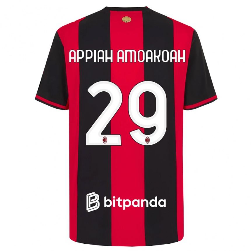 ילדים כדורגל Karen Appiah Amoakoah #29 אדום שחור לבן ג'רזי ביתית 2026/27