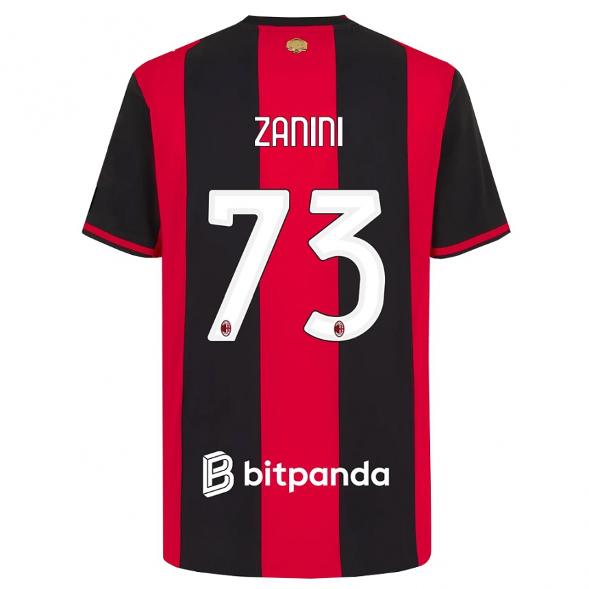 ילדים כדורגל Paola Zanini #73 אדום שחור לבן ג'רזי ביתית 2026/27