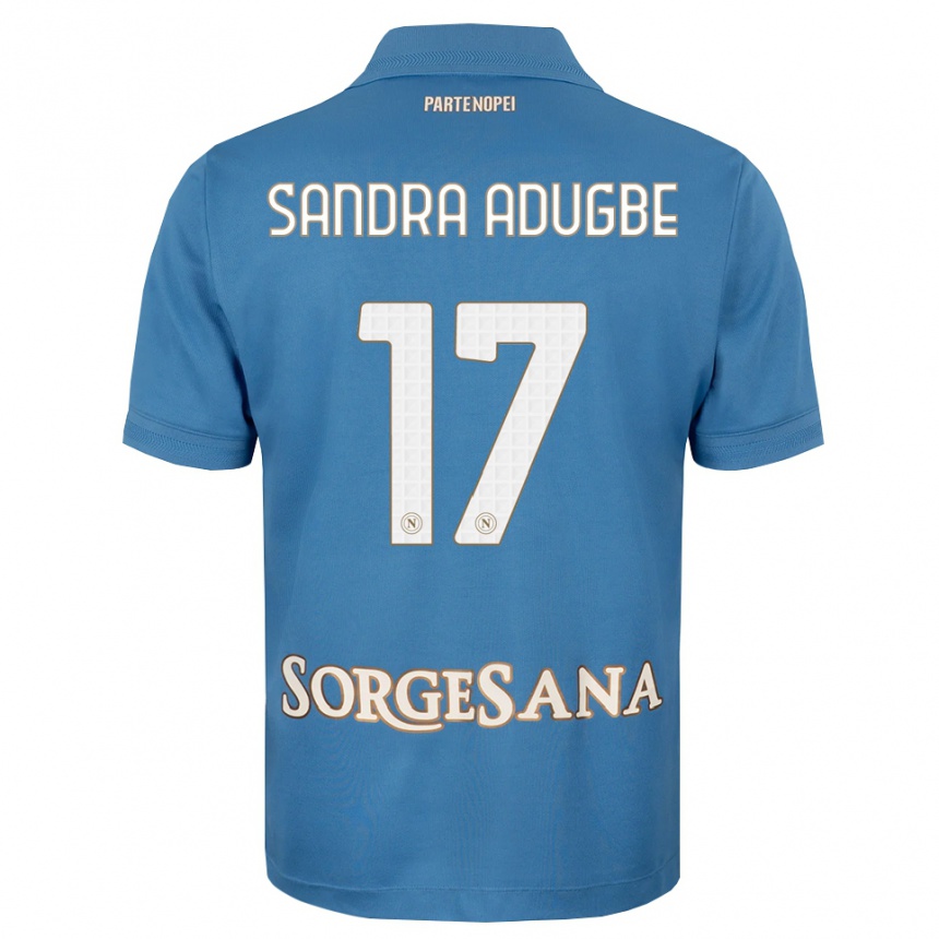 ילדים כדורגל Olamide Sandra Adugbe #17 כחול ערפיח לבן ג'רזי ביתית 2026/27