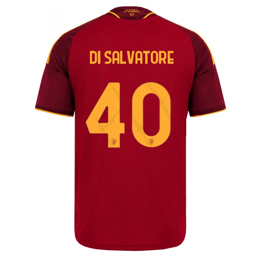 ילדים כדורגל Diego Di Salvatore #40 אדום זהוב צהוב ג'רזי ביתית 2026/27