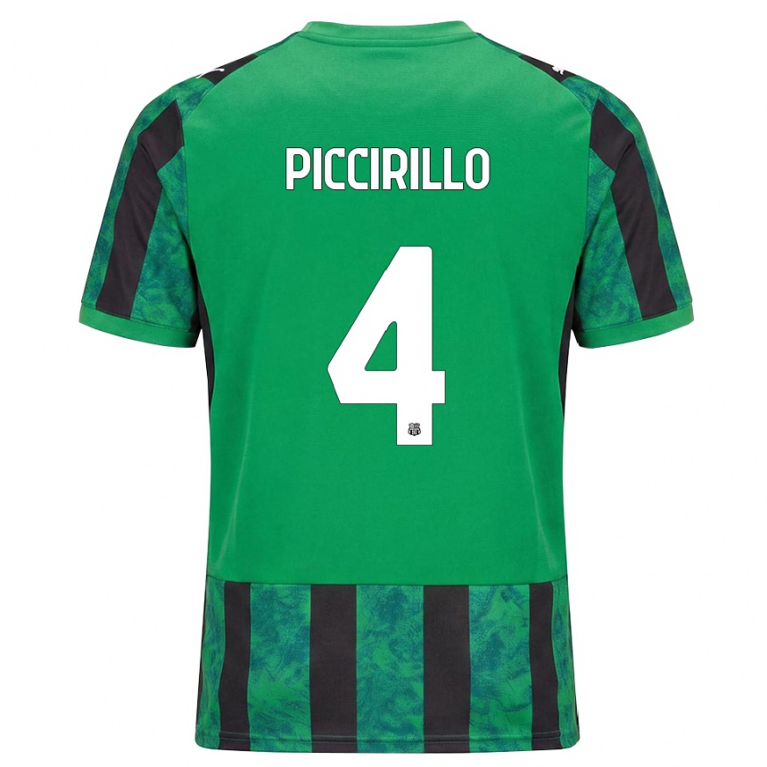 ילדים כדורגל Michele Piccirillo #4 ירוק שחור לבן ג'רזי ביתית 2026/27 ילדים כדורגל Michele Piccirillo #4 ירוק שחור לבן ג'רזי ביתית 2026/27