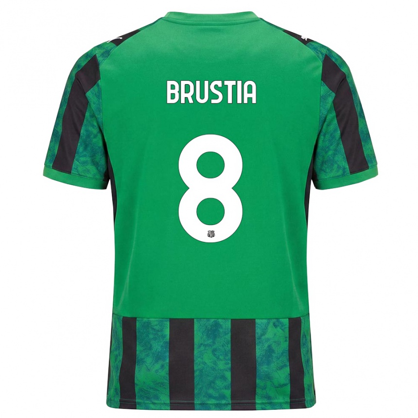 ילדים כדורגל Martina Brustia #8 ירוק שחור לבן ג'רזי ביתית 2026/27