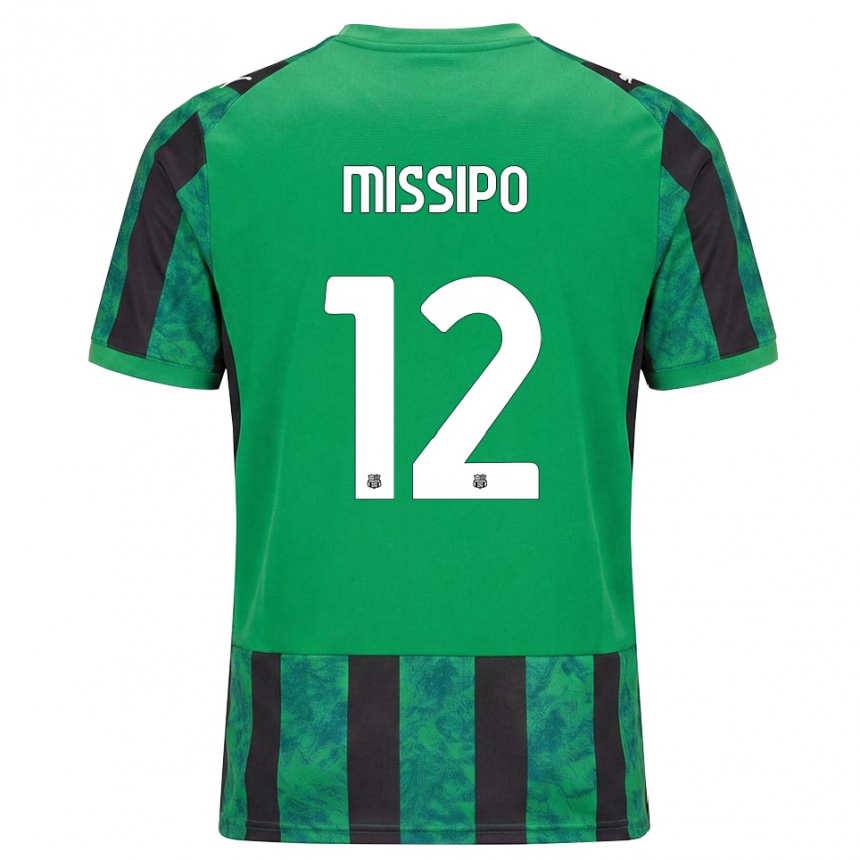 ילדים כדורגל Kassandra Missipo #12 ירוק שחור לבן ג'רזי ביתית 2026/27