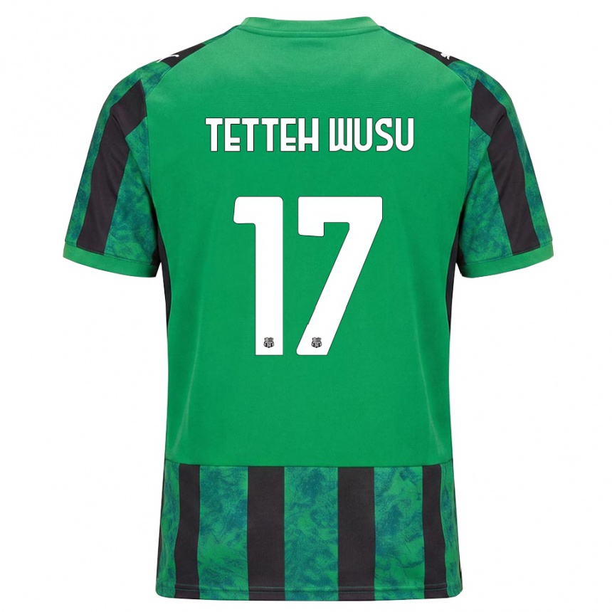 ילדים כדורגל Mattias Tetteh Wusu #17 ירוק שחור לבן ג'רזי ביתית 2026/27