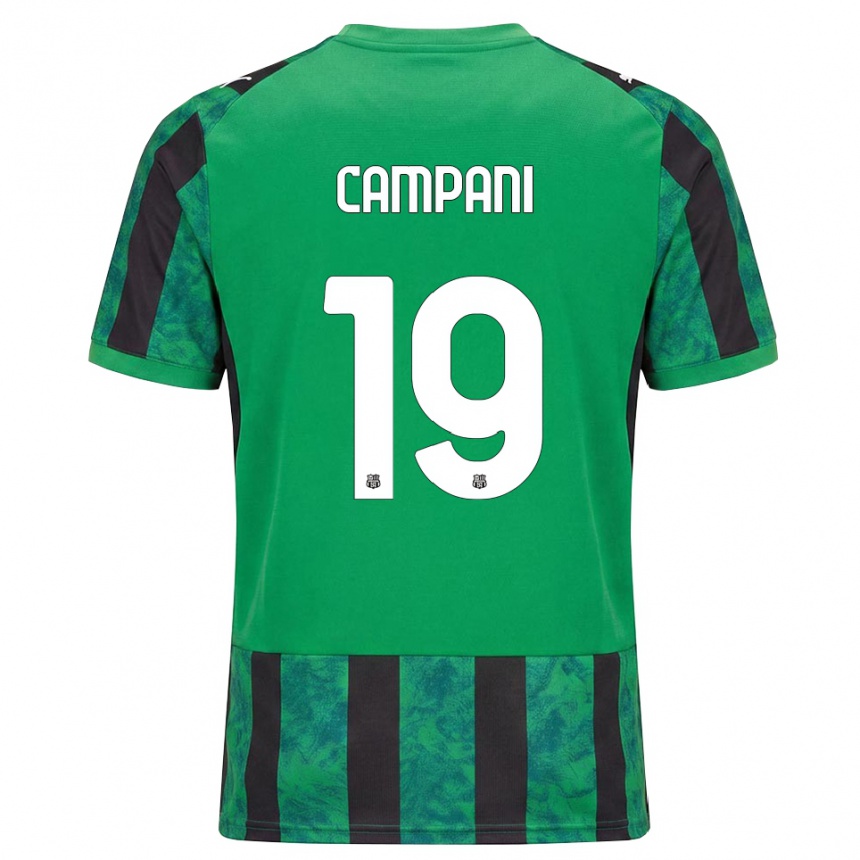 ילדים כדורגל Andrea Campani #19 ירוק שחור לבן ג'רזי ביתית 2026/27
