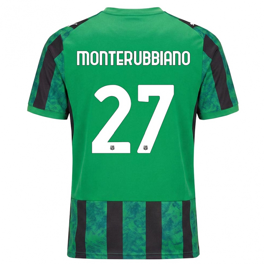 ילדים כדורגל Valeria Monterubbiano #27 ירוק שחור לבן ג'רזי ביתית 2026/27