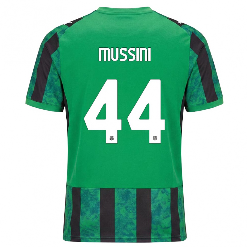 ילדים כדורגל Andrea Mussini #44 ירוק שחור לבן ג'רזי ביתית 2026/27