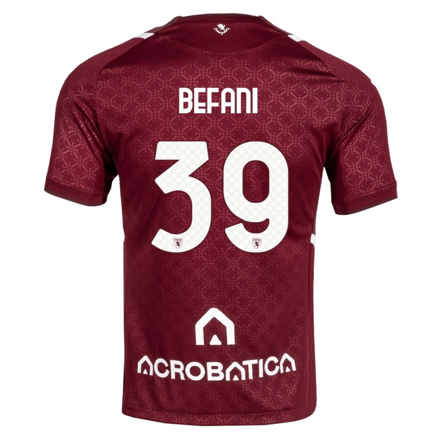 ילדים כדורגל Haron Befani #39 בורדו לבן ג'רזי ביתית 2026/27