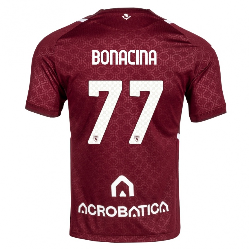 ילדים כדורגל David Bonacina #77 בורדו לבן ג'רזי ביתית 2026/27 ילדים כדורגל David Bonacina #77 בורדו לבן ג'רזי ביתית 2026/27