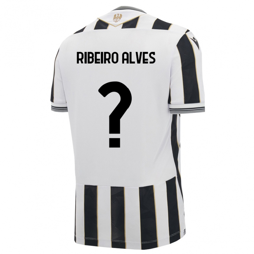 ילדים כדורגל Noah Ribeiro Alves #0 שחור לבן ורוד ג'רזי ביתית 2026/27