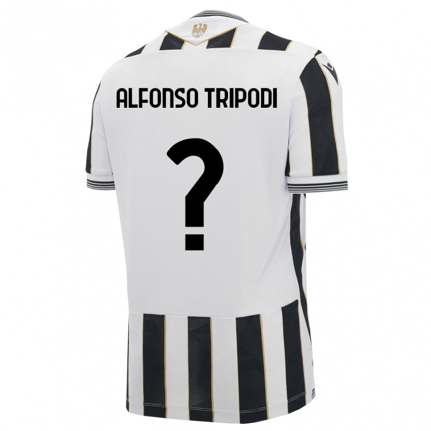 ילדים כדורגל Leonardo Alfonso Tripodi #0 שחור לבן ורוד ג'רזי ביתית 2026/27