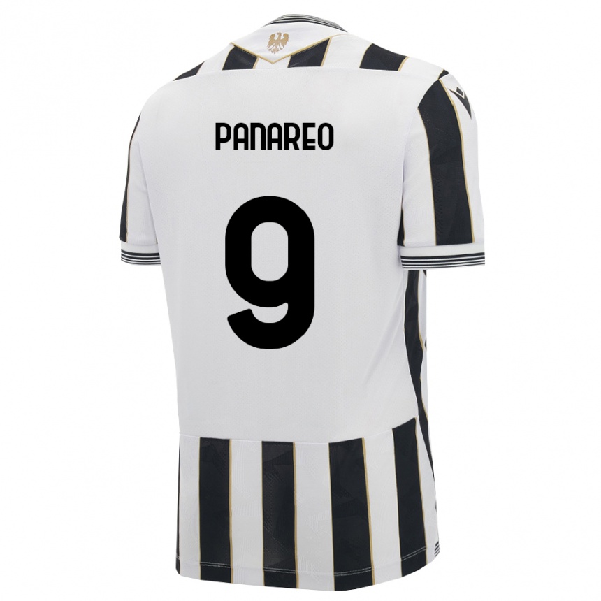 ילדים כדורגל Pierpaolo Panareo #9 שחור לבן ורוד ג'רזי ביתית 2026/27