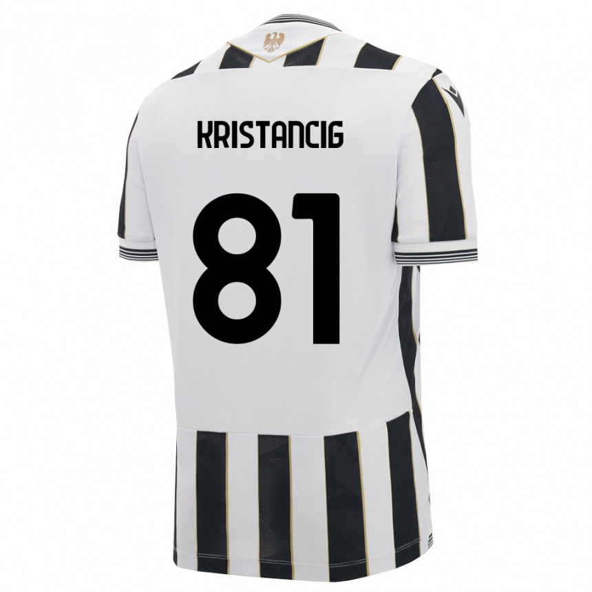 ילדים כדורגל Luca Kristancig #81 שחור לבן ורוד ג'רזי ביתית 2026/27 ילדים כדורגל Luca Kristancig #81 שחור לבן ורוד ג'רזי ביתית 2026/27
