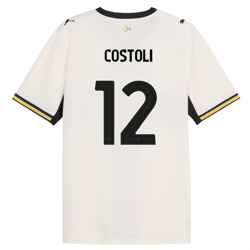 ילדים כדורגל Luca Costoli #12 לבן מבריק שחור צהוב ג'רזי ביתית 2026/27 ילדים כדורגל Luca Costoli #12 לבן מבריק שחור צהוב ג'רזי ביתית 2026/27