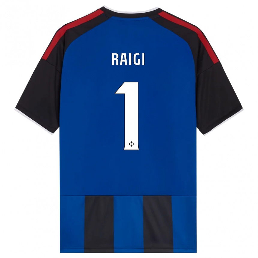 ילדים כדורגל Francesco Raigi #1 כחול שחור אדום לבן ג'רזי ביתית 2026/27
