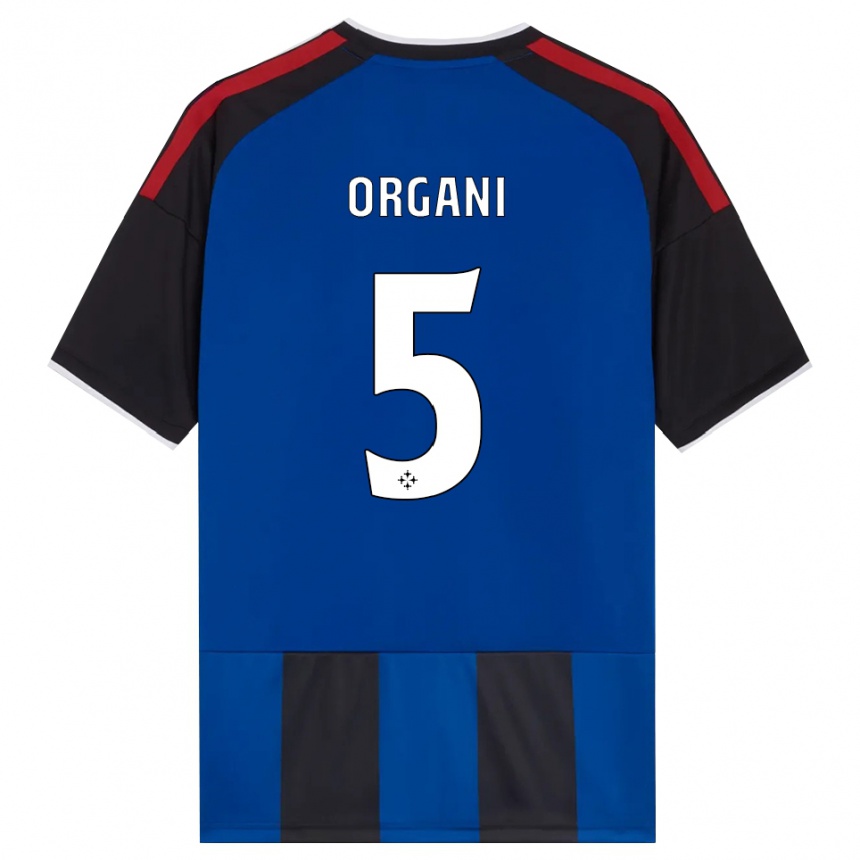 ילדים כדורגל Gianluca Organi #5 כחול שחור אדום לבן ג'רזי ביתית 2026/27