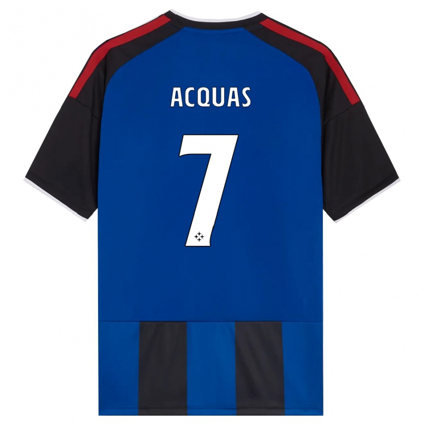 ילדים כדורגל Tommaso Acquas #7 כחול שחור אדום לבן ג'רזי ביתית 2026/27