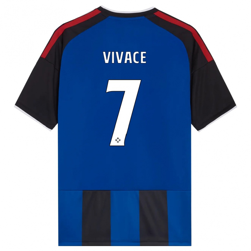 ילדים כדורגל Cristian Vivace #7 כחול שחור אדום לבן ג'רזי ביתית 2026/27