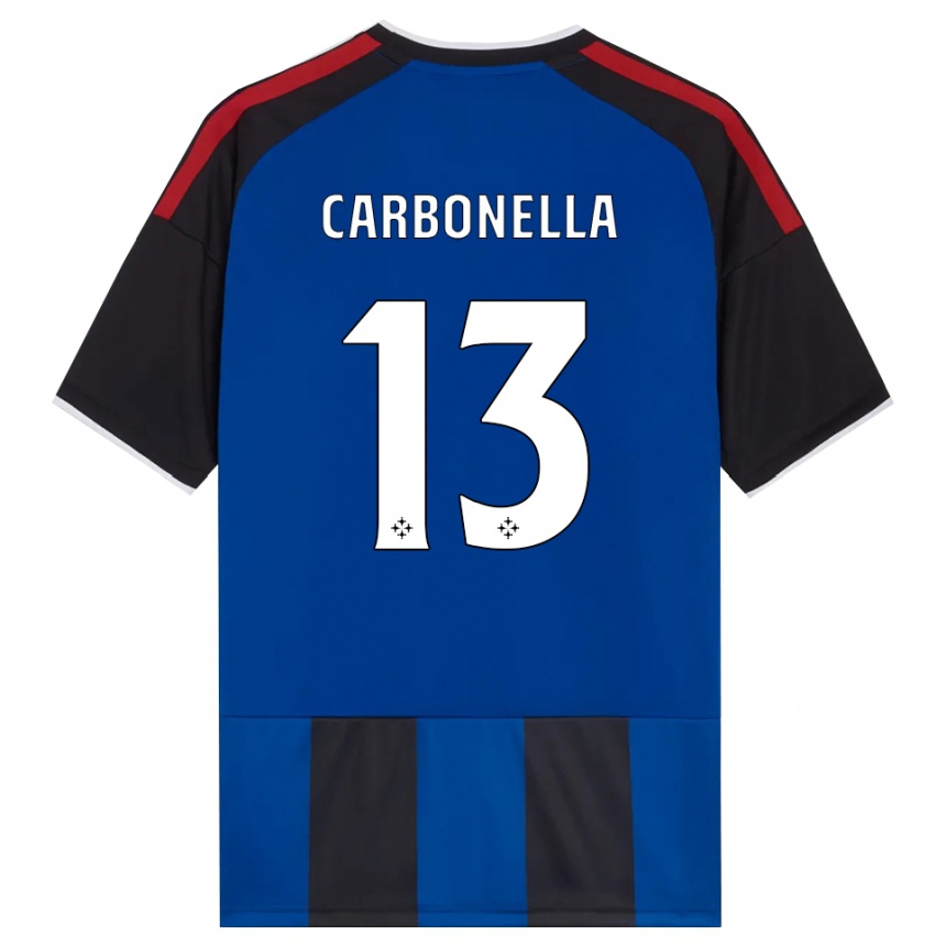 ילדים כדורגל Francesco Carbonella #13 כחול שחור אדום לבן ג'רזי ביתית 2026/27