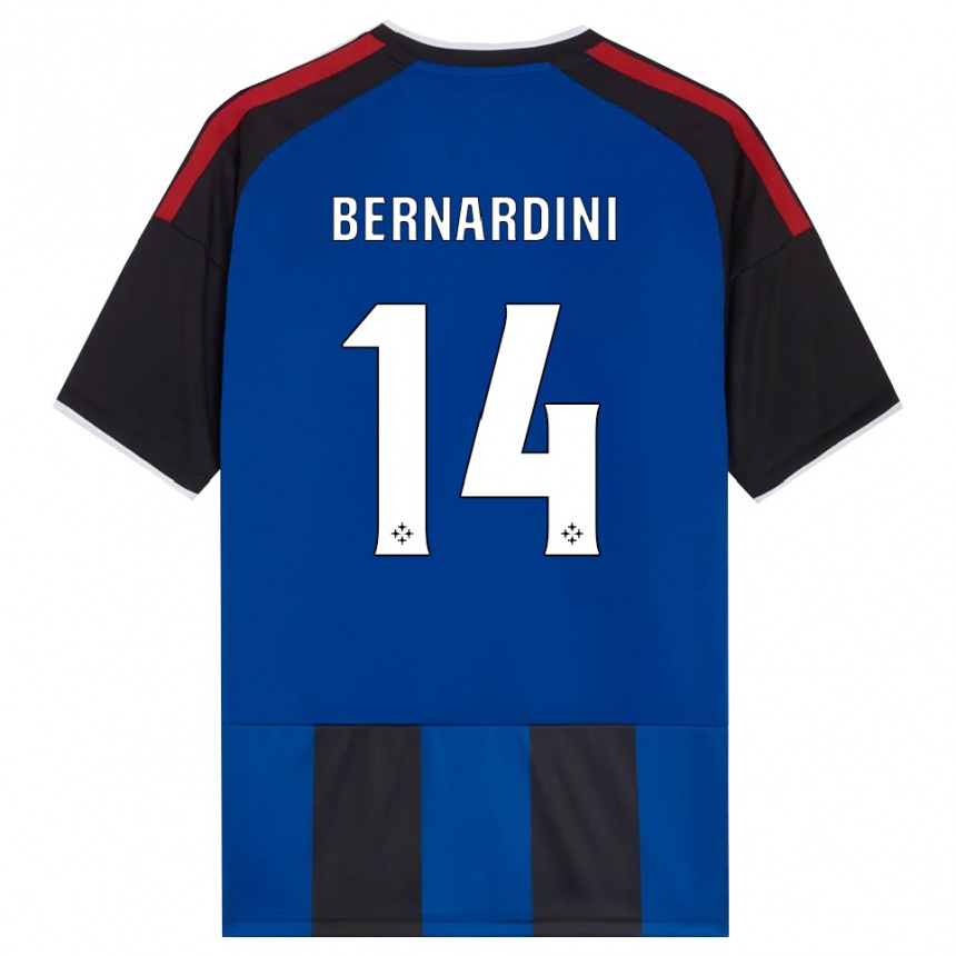 ילדים כדורגל Andrea Bernardini #14 כחול שחור אדום לבן ג'רזי ביתית 2026/27
