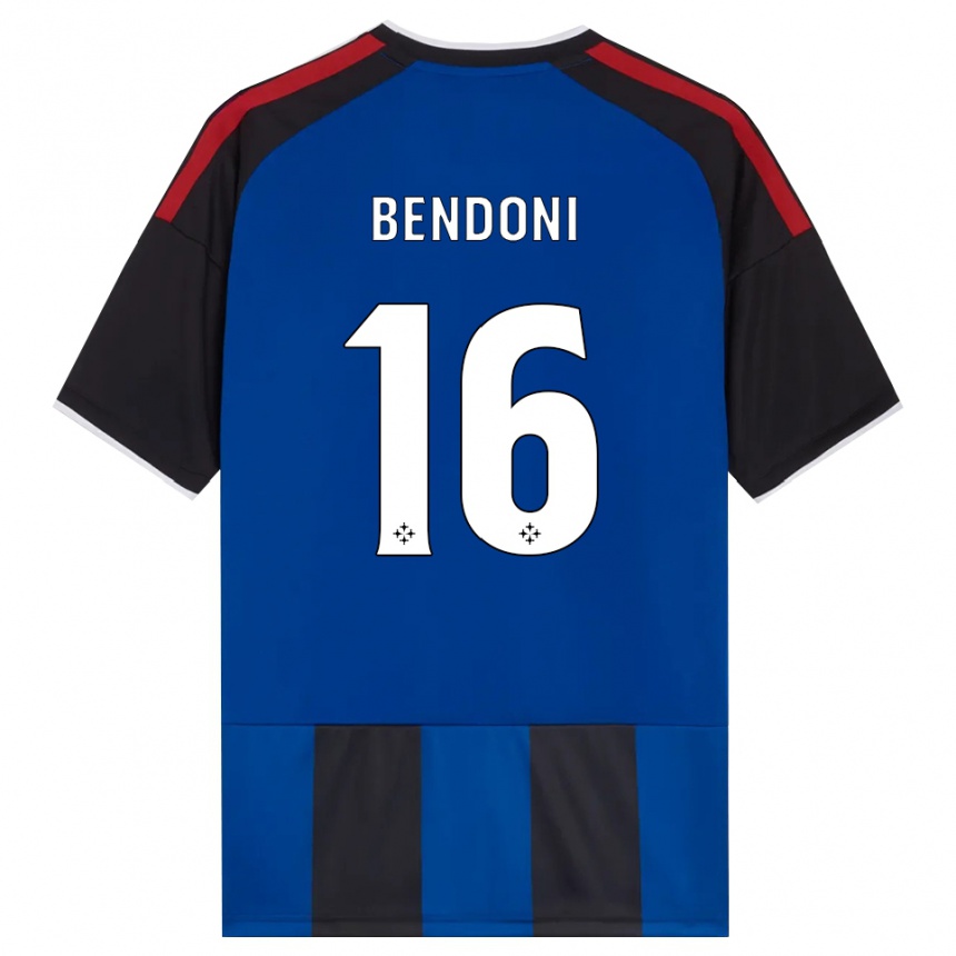 ילדים כדורגל Marco Bendoni #16 כחול שחור אדום לבן ג'רזי ביתית 2026/27