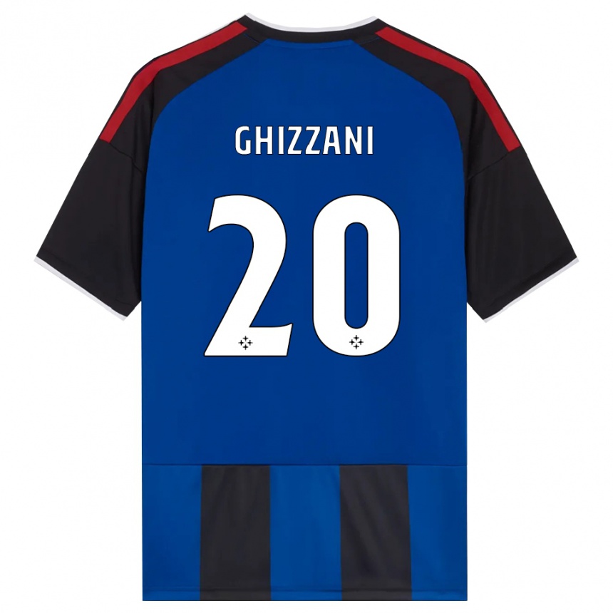 ילדים כדורגל Lapo Ghizzani #20 כחול שחור אדום לבן ג'רזי ביתית 2026/27