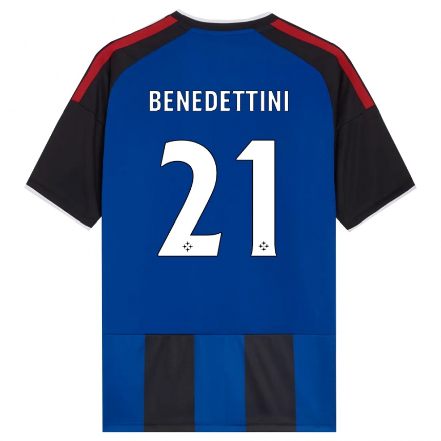 ילדים כדורגל Filippo Benedettini #21 כחול שחור אדום לבן ג'רזי ביתית 2026/27