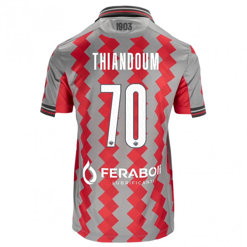 ילדים כדורגל Omar Thiandoum #70 אפור אדום לבן ג'רזי ביתית 2026/27