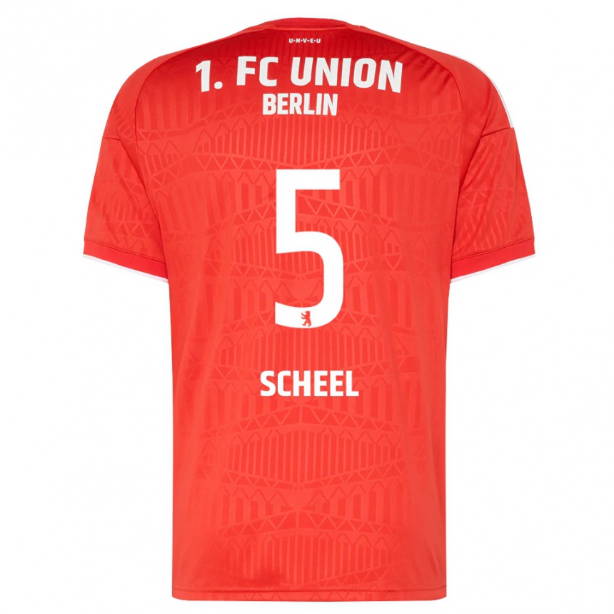 ילדים כדורגל Luca Scheel #5 אדום לבן ג'רזי ביתית 2026/27 ילדים כדורגל Luca Scheel #5 אדום לבן ג'רזי ביתית 2026/27