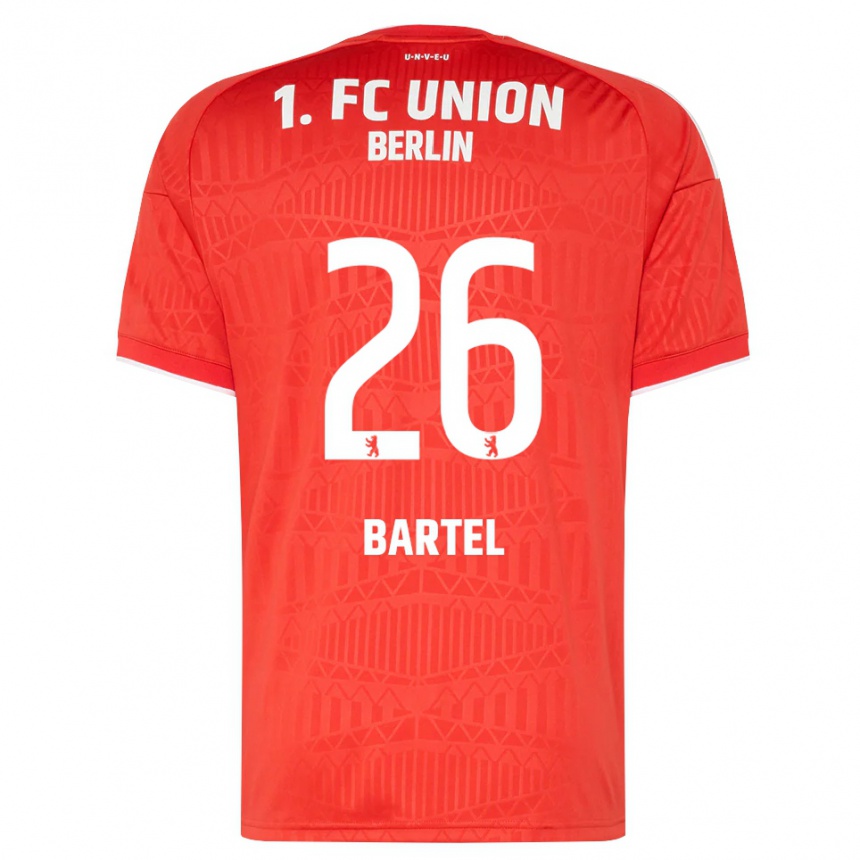ילדים כדורגל Oskar Bartel #26 אדום לבן ג'רזי ביתית 2026/27