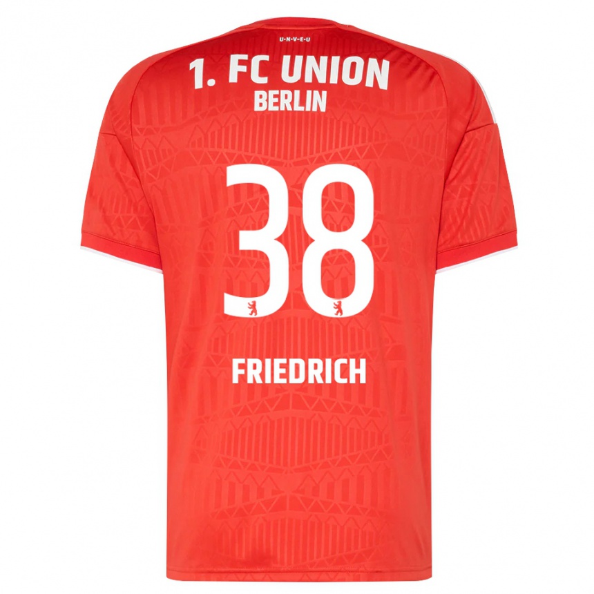 ילדים כדורגל Julien Friedrich #38 אדום לבן ג'רזי ביתית 2026/27 ילדים כדורגל Julien Friedrich #38 אדום לבן ג'רזי ביתית 2026/27