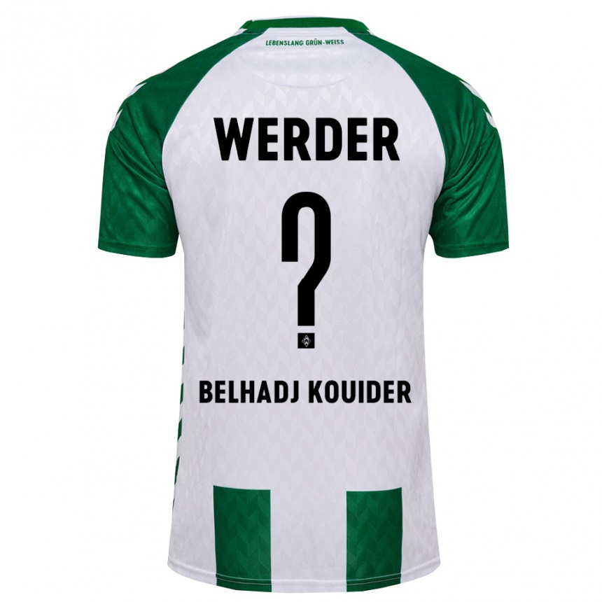 ילדים כדורגל Mahfoud Belhadj Kouider #0 ירוק לבן ג'רזי ביתית 2026/27