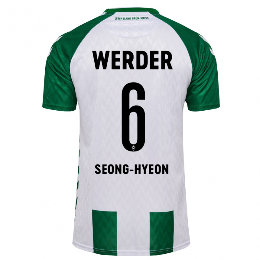 ילדים כדורגל Seong-Hyeon Jung #6 ירוק לבן ג'רזי ביתית 2026/27