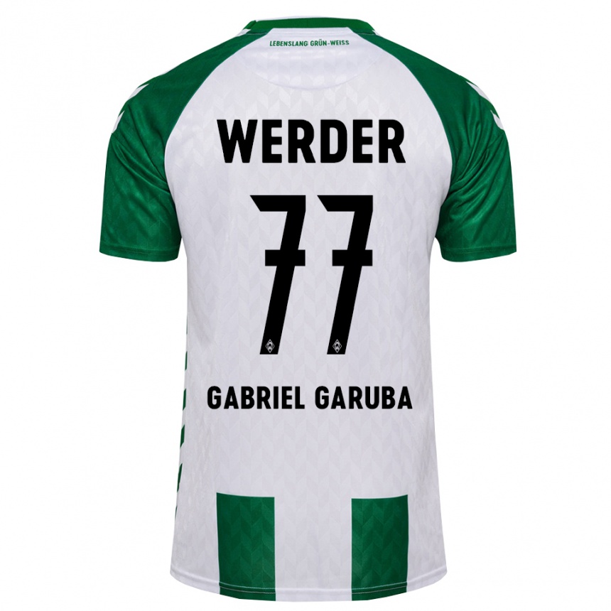 ילדים כדורגל Najib Gabriel Garuba #77 ירוק לבן ג'רזי ביתית 2026/27