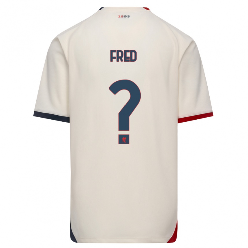 ילדים כדורגל Fred #0 לבן מבריק אדום הרחק ג'רזי 2026/27