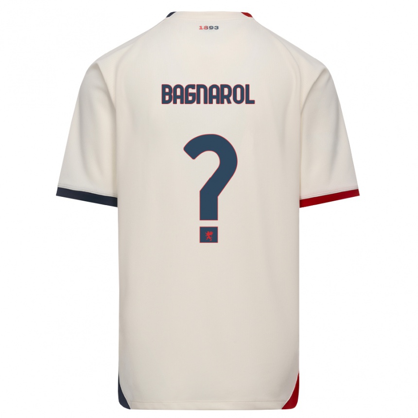 ילדים כדורגל Isaia Bagnarol #0 לבן מבריק אדום הרחק ג'רזי 2026/27