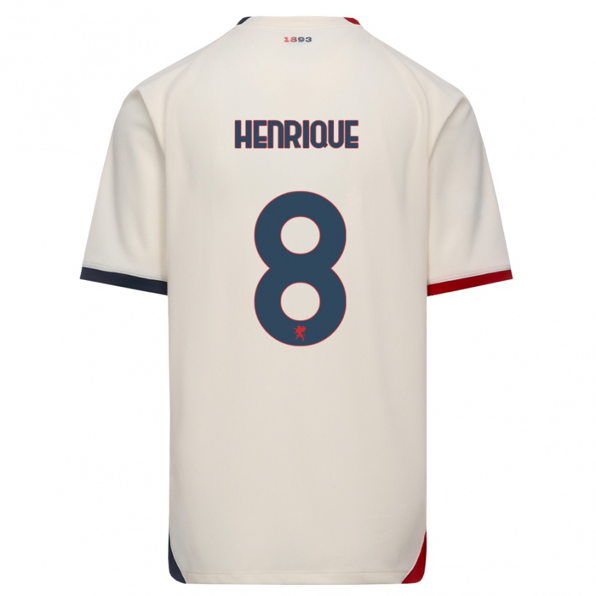 ילדים כדורגל Henrique Di Stasi Liborio #8 לבן מבריק אדום הרחק ג'רזי 2026/27