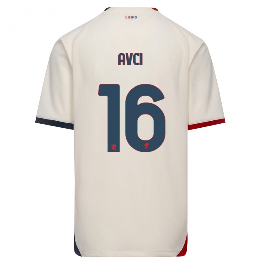 ילדים כדורגל Bora Avci #16 לבן מבריק אדום הרחק ג'רזי 2026/27
