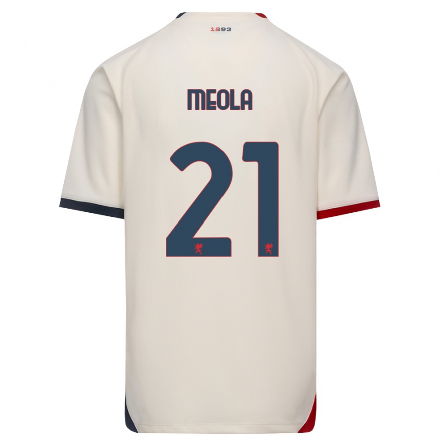 ילדים כדורגל Kevin Meola #21 לבן מבריק אדום הרחק ג'רזי 2026/27